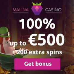 Malina casino slot game welcome bonus