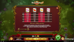 Paytable is really generous at Mahjong 88 Slots