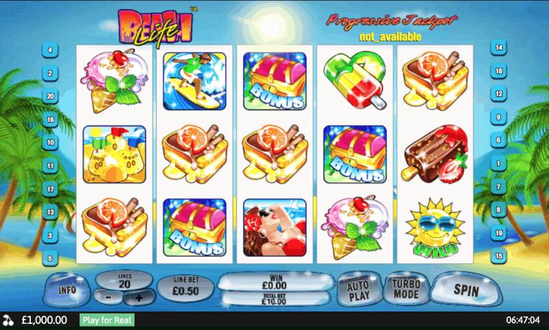 Beach life free slot game free spins