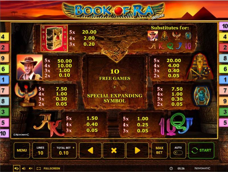 book of ra deluxe slot casino game