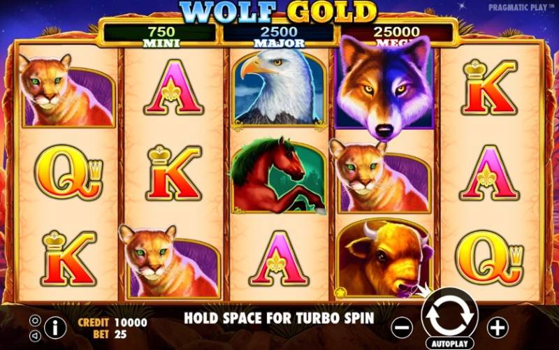 Wolf Gold slots Logo Big Win