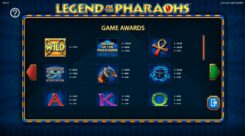 legend of the pharaohs game awards