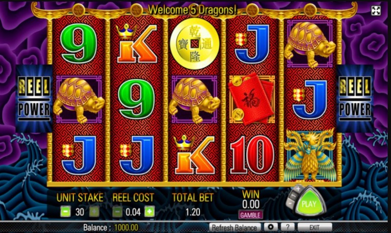 5 Dragons Slot Game Review Reels
