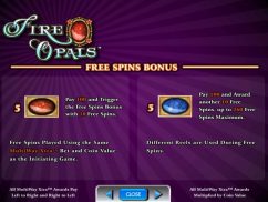 Fire Opals Slot Paylines