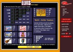 Elvis Multi-Strike slot pay table
