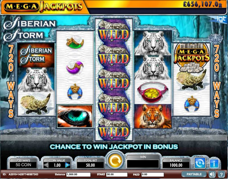 siberian storm megajackpots