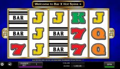 Bar X Hot Spins+ Slot Game Reels