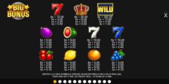 Big Bonus Slot Game Symbols