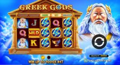 Greek Gods slot game first screen