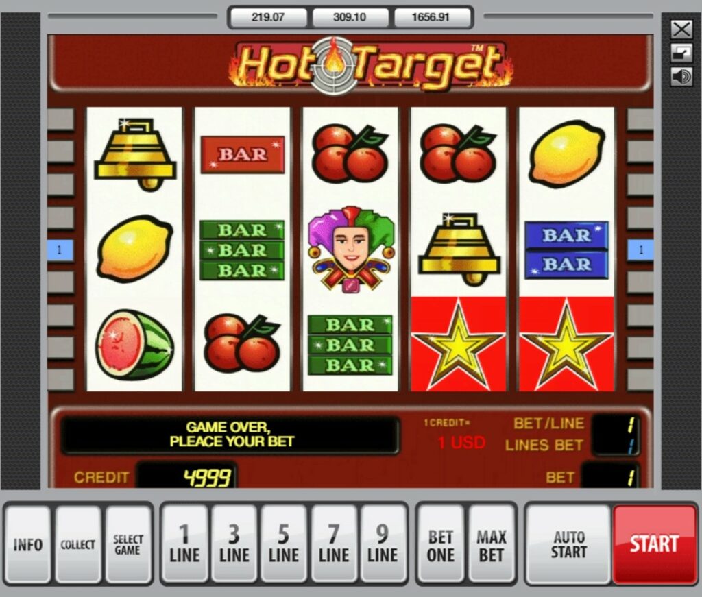 Hot target slot