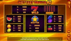 Hottest Fruits 40 Slot Game Symbols