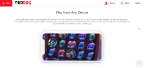 Red Dog Casino Slot Game Mobile Device