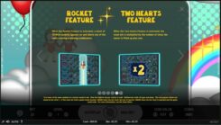emoji planet rocket and two hearts feature