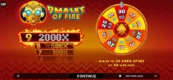 9 Masks of Fire Slot Game First Screen