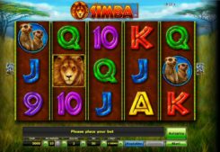 African Simba Slot Game Reels