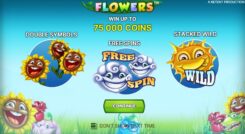 Flowers Slot Game Screen