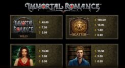 Immortal Romance Big Win Symbols