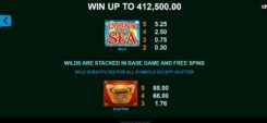 Emperor of the Sea Slot Paytable