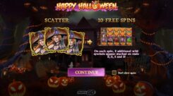 Happy Halloween Slot Game First Screen
