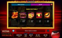 Mustang Money Slot Game Symbols