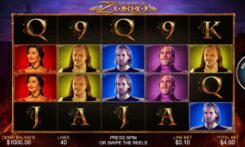 The Mask of Zorro Slot Game Reels