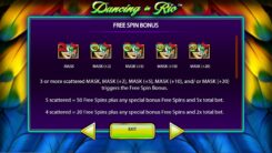 Dancing in Rio Free Spins