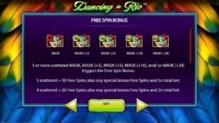 Dancing in Rio Free Spins