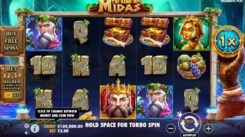 The Hand Of Midas Slot Game Review Start Screen