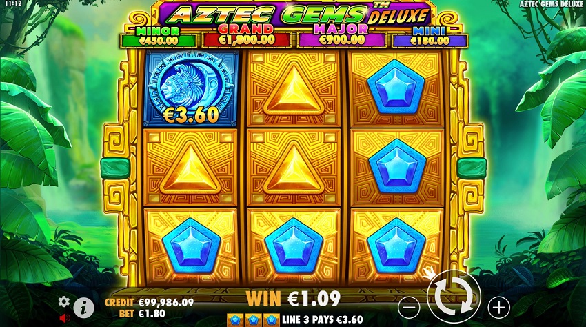 Aztec Gems Deluxe Slot Game Won