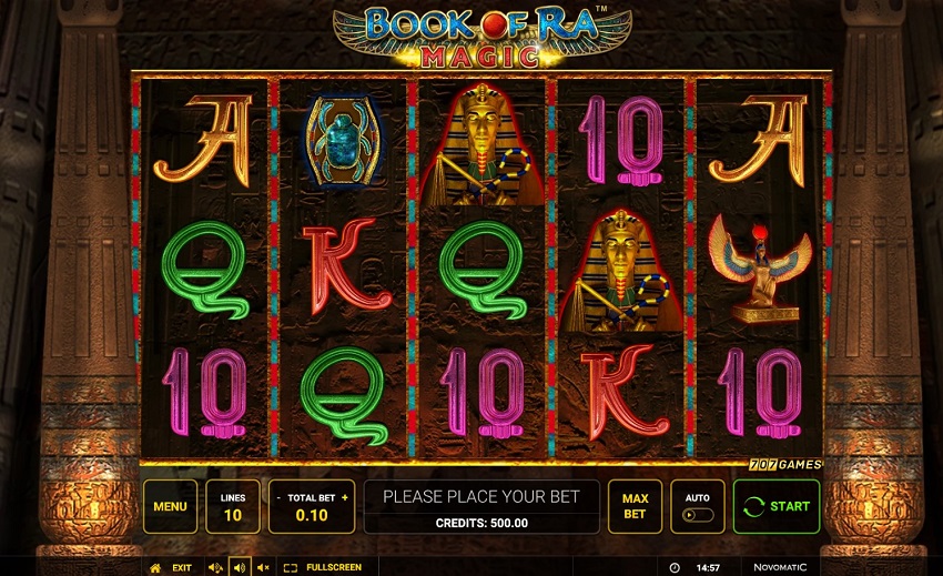 Book of Ra Magic Slot Game Reels