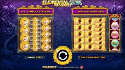 Elemental Gems Megaways slot game First screen