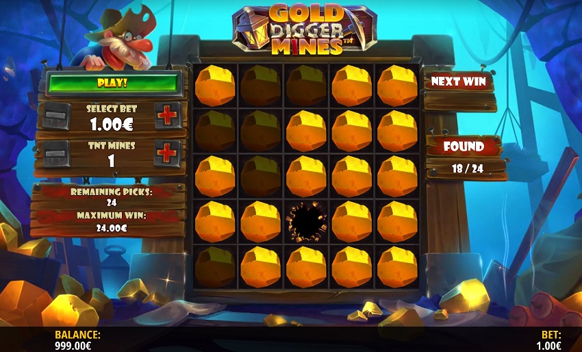 Gold Digger Mines Slot Game Lost