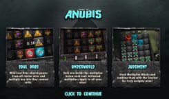 Hand of Anubis slot game first screen