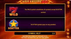 Hot Fruits 40 Slot Game Wild