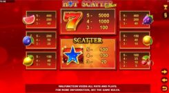 Hot Scatter Deluxe slot game symbols