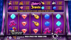 Joker Jewels slot game reels