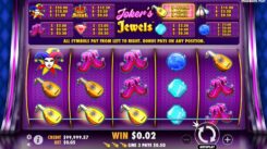 Joker Jewels slot game win