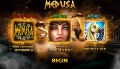 Medusa slot game review first screen