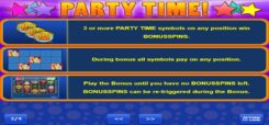 Party Time Slot Game Features