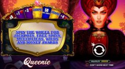 Queenie slot game first screen