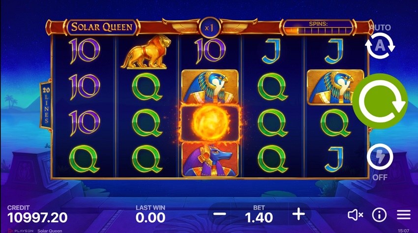 Solar Queen Slot Game Win