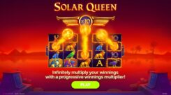 Solar Queen slot game first screen