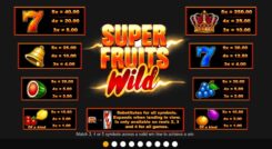 Super Fruits Wild slot Symbols