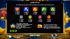 Super X Slot Game Paytable