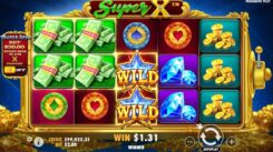 Super X slot game win