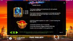 3 Genie Wishes slot game wild scatter