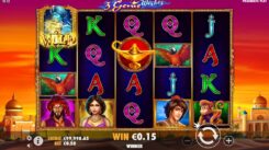 3 Genie Wishes slot game win