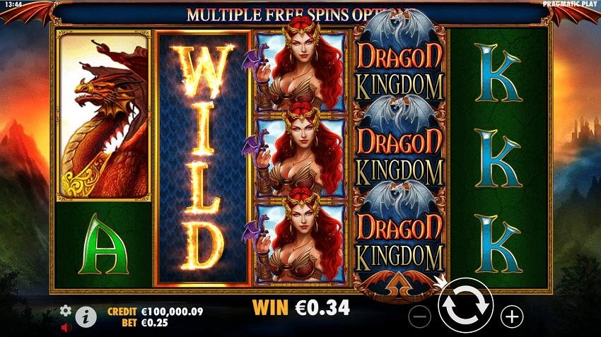 Dragons Kingdom slot game win