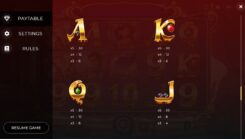 Genies Riches slot game low win symbols