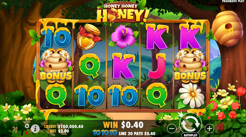 Honey Honey Honey slot game won